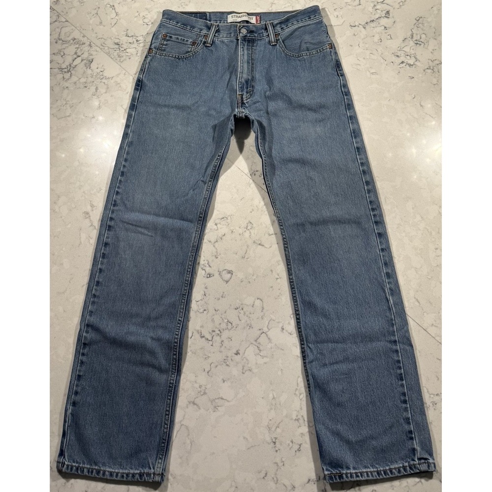 Levi's 505 Jeans Mens 32x32 Blue Medium Wash Straight Fit Cotton Classic Casual